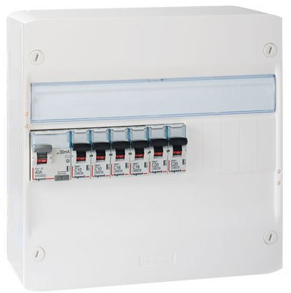 Tableau électrique pré-équipé auto 1 rangée 1ID 63A 6 disjoncteurs LEGRAND Drivia