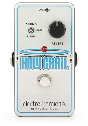 electro-harmonix Holy Grail - Pedal de efecto reverb para guitarra, color plateado