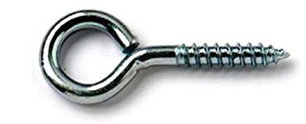 Merriway BH04833 (20 Pcs) BZP Steel Screw-In Eye, 25 mm (1 inch) - Pack of 20 Pieces