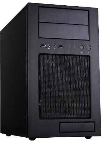 Silverstone Tek Micro-ATX Mini-DTX, Mini-Itx Mid Tower Computer Case with Aluminum Front Panel and Steel Body TJ08B-E-USA