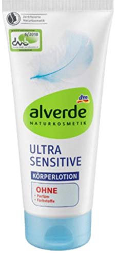 Lozione per il corpo ultra sensibile, senza profumo, senza coloranti, cosmetici naturali, per pelli sensibili/sensibili, 200 ml