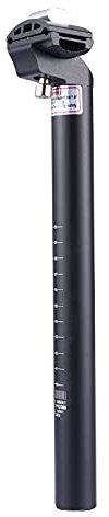 Fahrrad Sattelstütze 25,4 x 300 mm | MTB Sattelrohr [ungefedert] aus Aluminiumlegierung | Rennrad Sattelstange [Farbe - schwarzmatt] | einstellbarer Sattelwinkel | geeignet für die meisten Fahrräder