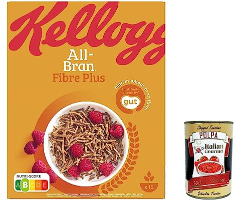 3x Kellog's Kellogg All-brain membrane mit seinen reichhaltigen Weizenfasern cereals 500 g + Italian Gourmet polpa 400g
