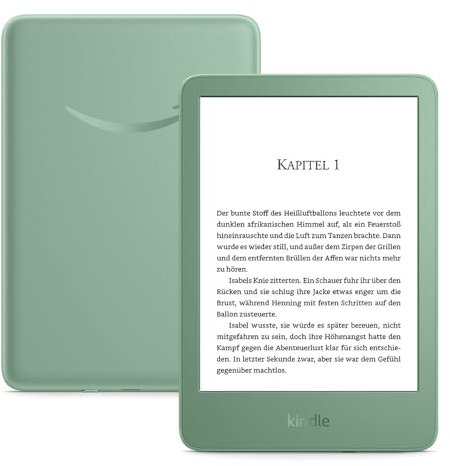 Zertifiziert und generalüberholt Amazon Kindle(16 GB)-Der leichteste und kompakteste Kindle,mit blendfreiem Bildschirm,schnellerem Umblättern,anpassbarem Frontlicht und langer Akkulaufzeit-mit Werbung