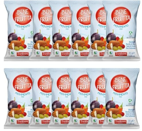 Il Bene Della Frutta Movimento Mix | Vitalità Mix | Energia Mix |12 Bustine da 30g | (12 Bustine, Movimento Mix)