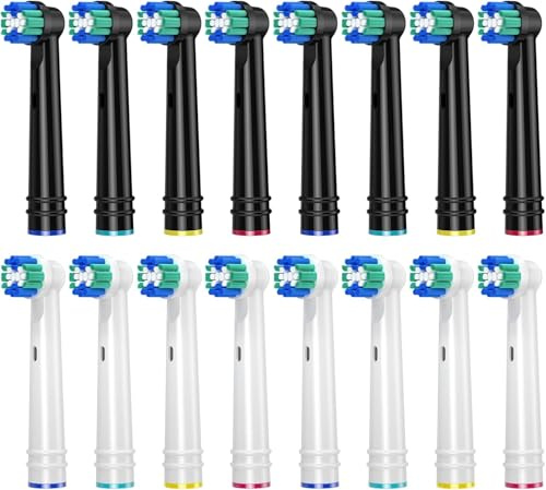 REDTRON Testine di ricambio per spazzolini elettrici Oral B, 16 pezzi Precision Clean Teste spazzolino da denti per Vitality Pro Smart Genius Series e altri EB20-P