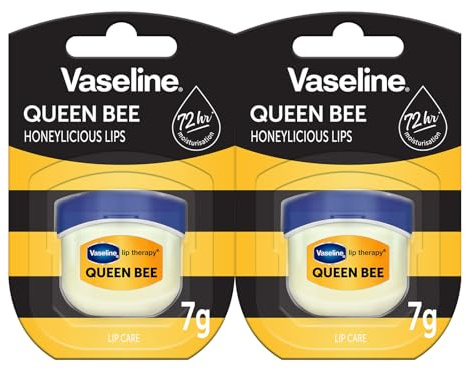 Vaseline Lip Therapy 7G Queen Bee | Balsamo labbra nutriente con miele per un'idratazione ottimale | (Queen Bee (2 Pezzo))