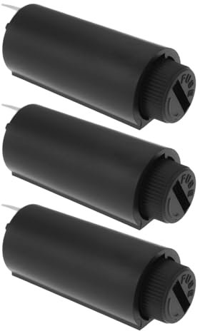 VGOL 3x Porte-fusibles Verticaux Fermés avec Capuchon 5 Mm X 20 Mm 250 V 10 A pour Tableaux d'alimentation Et Divers Petits Appareils électriques