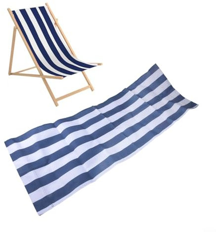 Telo di ricambio per sdraio da spiaggia, copertura per sedia pieghevole in poliestere, 120 x 45 cm, fascia di ricambio per poltrona reclinabile (1 pezzo)