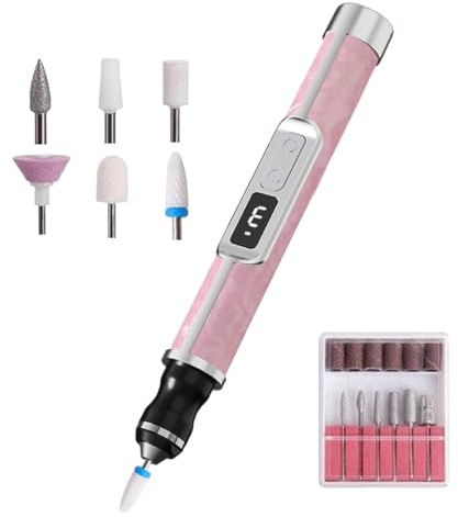 Liakyunf Ponceuse Électrique pour Ongles,3 Vitesses Lime à Ongles Polisseuse - Manicure Pédicure Portable pour Épais Hommes Femmes | Débutants Salon Maison Voyage