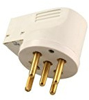 Fiche 3P+N+T 32A à sortie latérale par embout avec serre-câbles