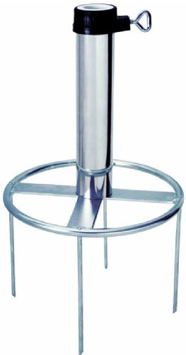 STABIELO RASENDORN - aus DEUTSCHEM STAHL - Sonnenschirmständer - 80 µ verzinkt - DER STABIELO ® - BODENSPIESS Nr. 50 RINGDURCHMESSER Ø 300 mm - Befestigung mit 4 Bodenspießen - Spießlänge 20 cm - Sonnenschirmhalter - HOLLY PRODUKTE STABIELO ® - Vielzweckständer mit Bodenring zur Befestigung von Schirmstöcken bis 53 mm Ø - VERTRIEB durch - PRODUKTE MADE in BADEN WÜRTTEMBERG -