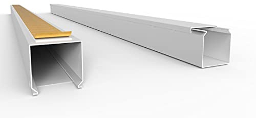 Canali per cavi autoadesivi da 20 m, colore bianco (40 x 40 mm/20 x 1 m), canalina per cavi con nastro adesivo in schiuma pronto per il montaggio