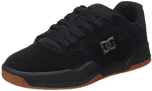 Dcshoes Central - Leather Shoes Scarpe da Ginnastica Uomo, Schwarz, 45 EU