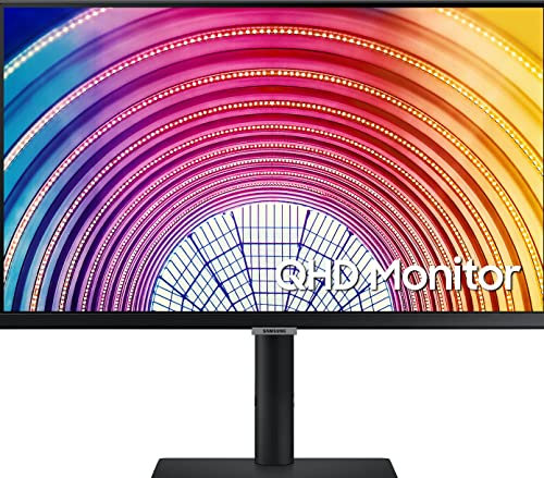 Samsung LS24A600NWUXEN - Monitor profesional de 24 QHD (2,560 x 1,440, panel IPS), 5ms, Flicker free, ajustable en altura, inclinación, giro y pivote