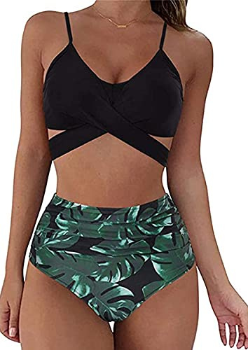 CheChury Bikini Mujer Conjuntos Brasileño Sexy Bikini de Play Acolchado Bra Traje de baño Tops y Braguitas Dos Piezas Bikini Sets Sexy Talla Grande Bañador Vacaciones Bikini para Mujeres Criss Cross