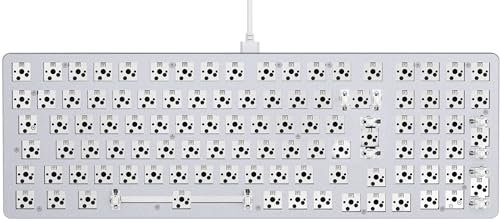 Glorious Gaming GMMK 2 Full Size (96%) Barebones (solo struttura) - Struttura per tastiera da gaming meccanica, full-size (96%), alluminio, personalizzabile, RGB, layout internazionale/ISO - Bianco
