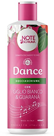FTG PARAPHARMA NOTE DI SCHIUMA il DOCCIASCHIUMA al PROFUMO MUSICALE (PRODOTTO IN ITALIA) 1 PZ (DANCE con GIGLIO BIANCO & GUARANA'), 400 millilitri