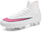 LDTSUP Fußballschuhe Herren Stollen High Top Fußballschuhe Kinder Trainingsschuhe Professionelle Spikes Cleats Outdoor Sport Fussballschuhe Jungen,Weiß,45 EU