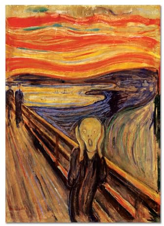 Giallobus - Quadro - Edvard Munch - L'urlo - Vetro acrilico - 35L x 50l cm - Pronto da appendere - Quadri moderni per la casa