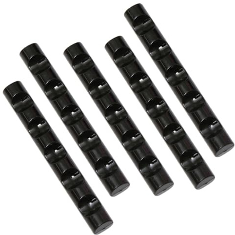 Cabilock 5 pièces Support de Rangement pour Stylo Nail Art Compartiments Plastique Noir Organiseurs pour Pinceaux et Outils de Manucure Accessoire et Portable pour Salon Ongles