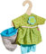HABA 304584 - Kleiderset Wiesenzauber, Puppenzubehör für 32 cm große HABA-Puppen, Set aus Kleid, Hose und Mütze, Spielzeug ab 18 Monaten