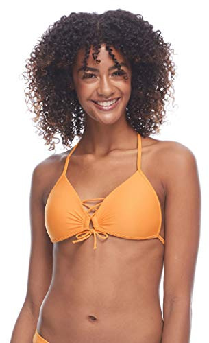 Body Glove Women's Baby Love Solid Molded Cup Push Up Triangle Bikini Top Swimsuit, Smoothie Sundream, Small