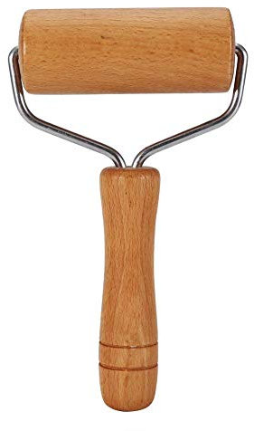 Rodillo de Amasar con Mango, Rodillo de Madera para pastelería y Pizza, Rodillo Antiadherente para pastelería y Pizza, Rodillo para Panadero, Utensilios de Cocina para el hogar para Hornear de Madera