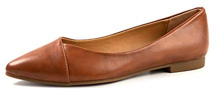 FUNKYMONKEY Women's Ballet Flats Comfort Slip On Shoes for Walking and Driving (8.5 M US, Brown A)