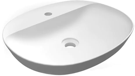 Einbauwaschbecken oval Einloch, Variant, 50 x 42 cm, Weiß