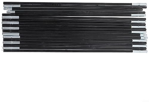 Barras de fibra de vidrio para tienda de campaña, varillas de tienda de campaña de repuesto de fibra de vidrio, kit de varillas de soporte para toldo (4,9 m)