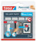 tesa Powerstrips CLICK - Klett-Klebepads zum An- und Abklicken von Bilderrahmen und Wanddekorationen ohne Bohren - selbstklebende Klettband-Strips mit ON und OFF Click-System - Medium - 4 x 2 Stück