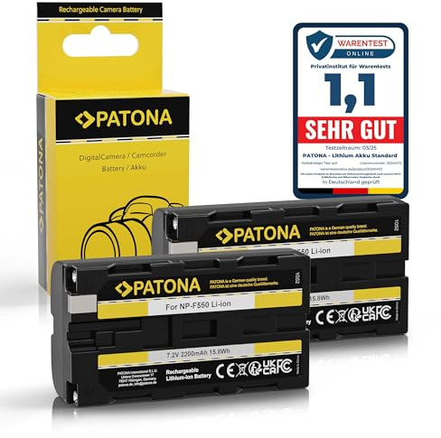 PATONA 2X Batería para Sony NP-F550 F530 F730 F750 F930 F950 2200mAh