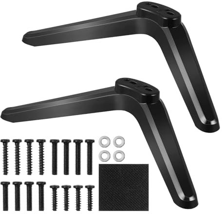 2-pack TV-basfötter TV-fäste skrivbordsfäste tillbehör med skruvsats 32–65 tum