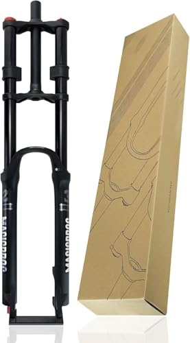Caimcie Forcella Ammortizzata per Mountain Bike DH 26/27,5/29'' MTB Forcella ad Aria Escursione 160 mm Forcella a Doppia Corona Dritta 1-1/8 Blocco Manuale QR 9 mm 29