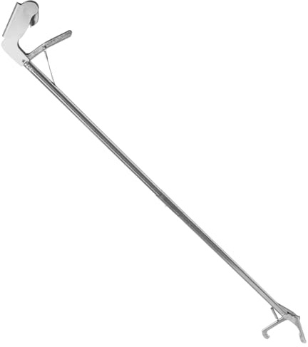 Kisangel Pince à Serpent en Acier Inoxydable Antidérapante Verrouillage Pliable 1,2 Mètre pour Capture Sécurisée Animaux Reptile Professionnel Forestier