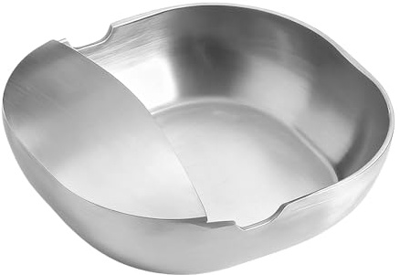Reposacucharas, Compacto, 12x10x3,5 cm, Base Estable de Acero Inoxidable, Cucharón, Portacucharas, Fácil de Limpiar, para Cocinar, Aperitivos, Frutas, Salsa, Sopa, Hornear