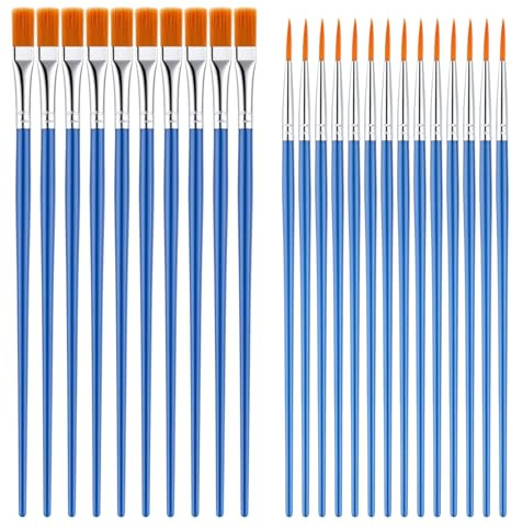 70 pennelli piccoli per decorazione, punte rotonde/punte piatte pennelli fini per pittura artistica, set di pennelli per pittura ad olio, acrilico, acquerello, set di pennelli