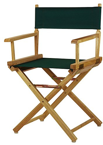 Casual Home 18 Director's Chair Natural Frame with Hunter Green Canvas