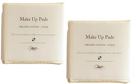 Nawrap Organic Cotton Reusable Make-Up Pads, 12-Pack of Reusable Cotton Pads, Made in Japan