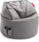 Gamewarez Sitzsack mit 2 in 1 Funktion, Gaming Sitzsack/Sessel mit Rückenlehne und Lifystyle Hocker für Erwachsene & Teenager, inkl. Seitentasche, 85x42 cm, Samt, Made in Germany, grau