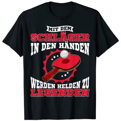 Tischtennis Platte Schläger Verein Sport Schmetterhand T-Shirt