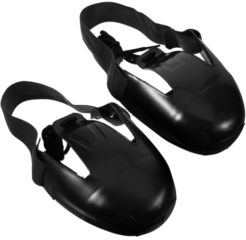 Angoily Embouts en acier pour chaussures, 1 paire de couvre-chaussures avec embout en acier anti-smashing, protection des visiteurs, antidérapantes, pour chaussures avec embout en acier 36-46