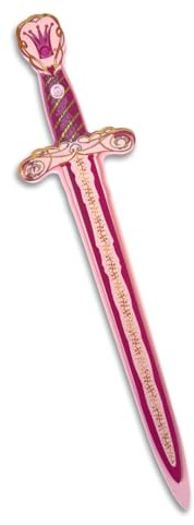 Liontouch - Königin Rosa Schaumstoffschwert für Mädchen - Für Kinder von 3-6 Jahren | Pinkes Spielzeugschwert im funkelnden Mittelalterstil | Sicheres & langlebiges Zubehör für königliche Verkleidung