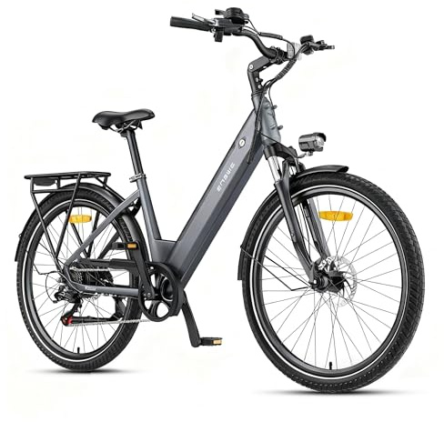 ENGWE Velo Electrique-avec Application et Batterie 36 V 13 Ah, Capteur de Couple et Frein à Huile Hydraulique, Pneus 27,5 x 1,75, Moteur 250 W et 25 km/h, Autonomie jusqu'à 120 km, P275 SE (Gris)