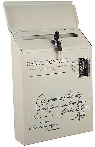 CTIRCHIU Retro Mailbox Lock Vintage Style Suggestion Box for Home Garden Use Rustic Letter Box Outdoor Wall Mounted