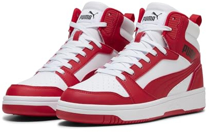 PUMA Erwachsene Rebound Sneakers 45, White for All Time Red Black