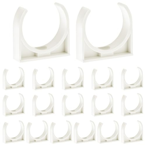 QWORK® 18 Piezas Abrazaderas PPR para tuberías de agua - Abrazadera universal de ajuste a presión de 40 mm para sistemas de suministro de agua