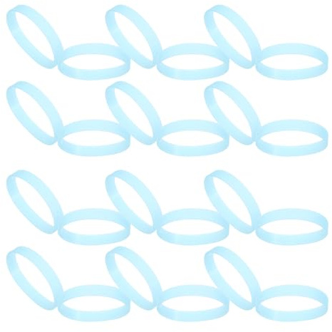 Generic 40 St Sportiga Silikonarmband i Självlysande Blått Stretchiga Hypoallergena Nattarmband för Utomhusaktiviteter Evenemang och Gruppspel med Ökad Synlighet och Säkerhet