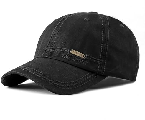 AYPOW Casquette de Baseball Homme Unisexe, 100% Cotton Baseball Cap Sports D'extérieur Chapeau été Anti-Soleil Réglable Respirante Vintage Classique Casquette pour Running Golf Cyclisme Randonnée
